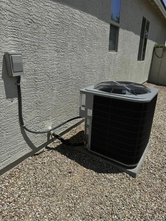 HVAC system installation in a residential home