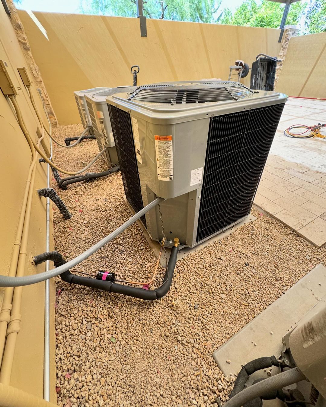 HVAC technician inspecting a furnace